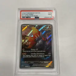 PSA 9 PAR EN Slither Wing #203 IR - 2023 Pokemon Sv04: Paradox Rift 203/182 - Image 1