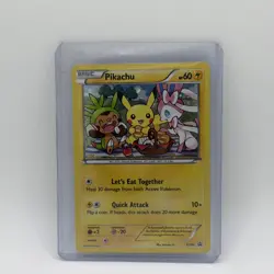 Pikachu XY95 XY Black Star Promo Holo Pokemon TCG ft. Sylveon And Chespin - Image 1