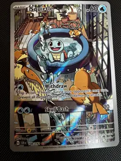 🌟⭐Pokemon TCG Squirtle 148/142 SV07 Stellar Crown Illustration Rare NM⭐🌟 - Image 1