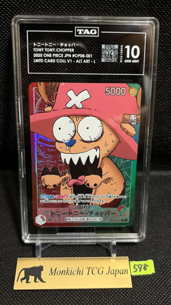 TAG GEM MINT 10[974] Chopper L OP08-001 BASE SHOP Limited Card Collection JP③ - Image 1