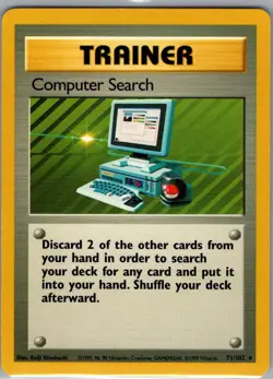 Computer Search 71/102 Non Holo Base Set - Pokemon Card - NM - Image 1
