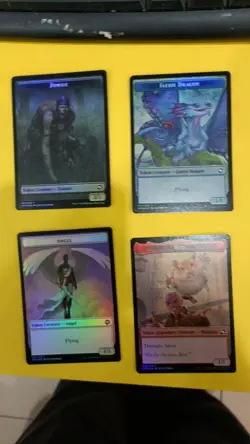 4XMTG AFR 15 FOIL Treasure Token BOO ZOMBLE ANGEL FAERIE DRAGON - Image 2