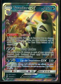 Pokemon TYRANITAR GX 121/214 - Lost Thunder - ULTRA RARE HOLO - MINT - Image 1