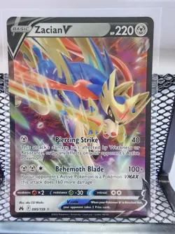 Zacian V - 095/159 Crown Zenith Ultra Rare Pokemon - NM/MINT - Image 1