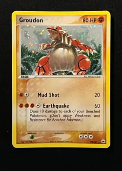 2004 Pokemon EX Hidden Legends-Groudon 102/101 Secret Rare Holo -NM - Image 1
