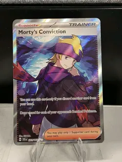 Pokemon TCG Morty's Conviction 211/162 Temporal Forces Ultra Rare Full Art NM - Image 1