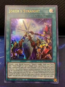 Yu-Gi-Oh! Joker's Straight Ultra Rare 1st Edition KICO-EN004 NM - Image 1