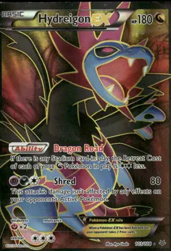 Pokemon Cards Hydreigon EX 103/108 Roaring Skies Ultra Rare NM - Image 1
