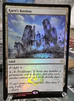 Karn's Bastion FOIL War of Spark Planeswalker Weekend PROMO Mtg Magic NM - Image 3