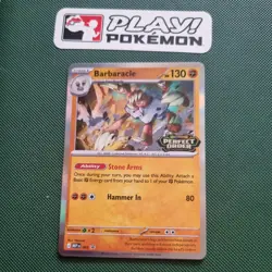 Pokemon TCG Perfect Order Barbaracle MEP065 Stamped Pre Release - Image 1