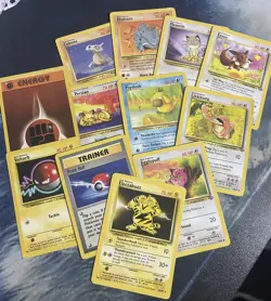 Pokemon TCG Base Set Jungle and base Bundle Job Lot 12 Cards Total 1999 - Image 1