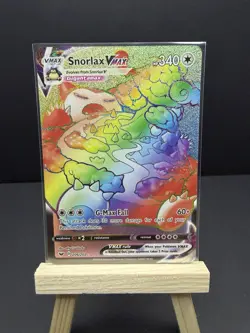 2020 Pokemon Snorlax VMAX 206/202 Rainbow Secret Rare Sword & Shield - Image 1