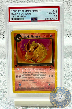 2000 Pokemon Dark Flareon Team Rocket #35 1st Edition Graded PSA 10 LOW POP! - Image 1