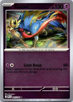 Zacian 045/094 Rare Phantasmal Flames Pokemon Reverse Holo NM - Image 1