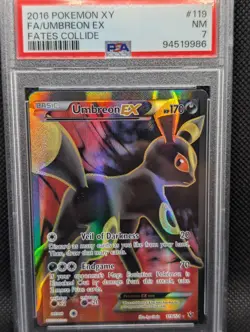 2016 Pokemon XY Umbreon EX 119/124 Fates Collide - Image 1