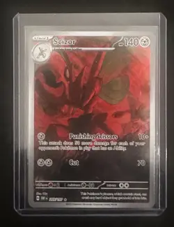 Pokemon TCG SV Obsidian Flames Scizor Illustration Rare Full Art 205/197 LP - Image 3