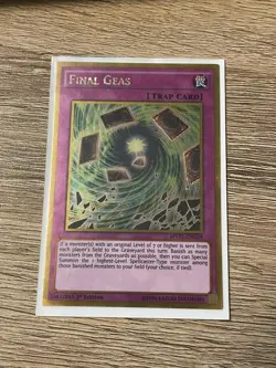 Yugioh! 1x Final Geas - MVP1-ENG29 - Gold Rare - 1st Edition Near Mint - Image 1