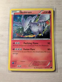 2013 Pokemon TCG Black & White Plasma Freeze Reshiram Holo Card #17/116 - Image 1