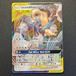 Lucario & Melmetal GX 120/214 Unbroken Bonds Tag Team 2019 Pokemon Card TCG - Image 1