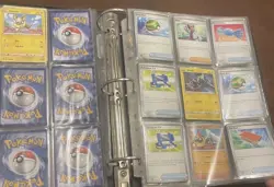 Pokemon TCG Binder Lot 2016 Holo & Regular Cards Machop Pikachu Lapras Clefable - Image 4