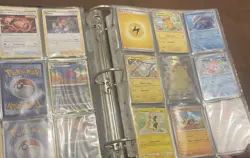 Pokemon TCG Binder Lot 2016 Holo & Regular Cards Machop Pikachu Lapras Clefable - Image 5