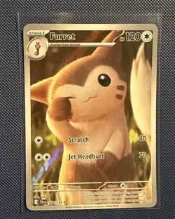 Pokemon TCG Journey Together Furret Full Art Card 168/159 Illustration Rare NM - Image 1