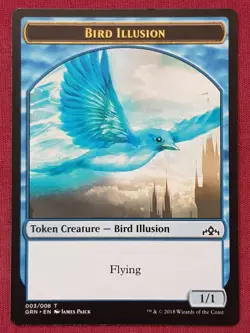 Magic The Gathering GUILDS OF RAVNICA BIRD ILLUSION token card MTG - Image 1