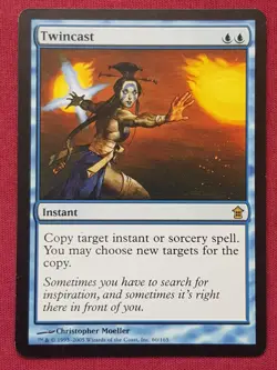 Magic The Gathering SAVIORS OF KAMIGAWA TWINCAST blue card MTG - Image 1
