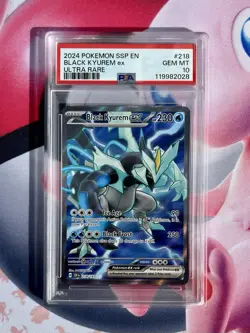 Black Kyurem EX Holo PSA 10 Ultra Rare Card 218/191 Sv08: Surging Sparks - Image 1