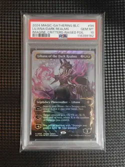 Magic The Gathering Bloomburrow Raised Foil Liliana of the Dark Realms 94 PSA 10 - Image 1
