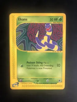 Pokemon TCG Ekans Expedition 108/165 Regular Common LP - Image 1