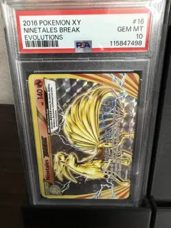 2016 POKEMON XY EVOLUTIONS #16 NINETALES BREAK PSA 10 - Image 1