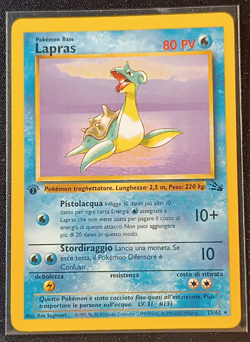 Pokemon Lapras #25/62 Fossil Rare 1st Edition - ITA - Vintage Cards - Image 1