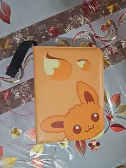 Eevee Pokemon Card Binder | 3 Ringed , 4 Pocket | 220 Cards | Check Photos - Image 1