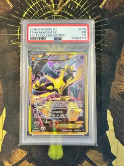 Pokemon Alakazam EX 125/124 Fates Collide Secret Rare PSA 1.5 - Image 1