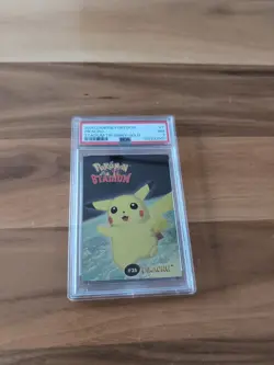 Danone Pokemon Pikachu Stadium Tip *Shinny Gold* Psa7 - Image 1