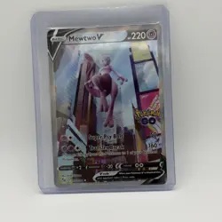 The Pokemon Company Mewtwo V Pokemon GO Ultra Rare Full Art Holo 220 HP 072/078 - Image 1