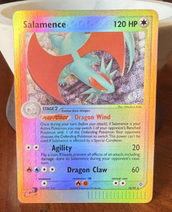 Pokemon TCG Salamence Reverse Holo Rare 10/97 EX Dragon 2003 E-Reader LP - Image 1