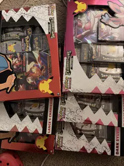 Pokemon 3x Dark Sylveon V and 3x Lance's Charizard V Celebration. - Image 2