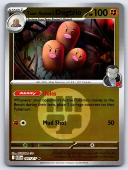 TEAM ROCKET'S DUGTRIO 101/217 ENERGY REVERSE HOLO ME: ASCENDED HEROES POKEMON NM - Image 1