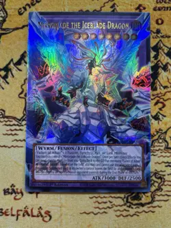 Yugioh Mirrorjade the Iceblade Dragon RA05-EN148 Ultra Rare 1st Ed OVERFRAME - Image 1