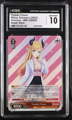 2022 WEISS SCHWARZ HOLOLIVE #W91-E095S YUZUKI CHOCO CGC 10 - Image 1