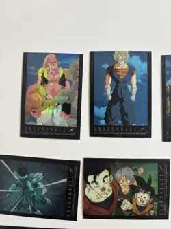 Lot 17 Carte Dragon Ball Z - Trading Cards Chromium - Amada 1996 Trace Usure - Image 2