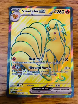 Ninetales ex (186/165) S&V 151 Full Art Ultra Rare Pokemon Card! FAST P&P! - Image 2