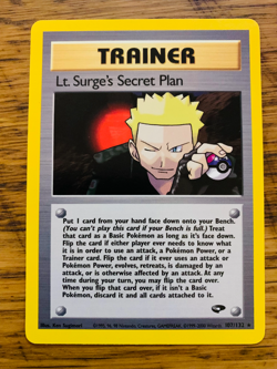 Lt. Surge's Secret Plan (107/132) Rare Gym Challenge Set Pokemon Card! FREE P&P! - Image 1