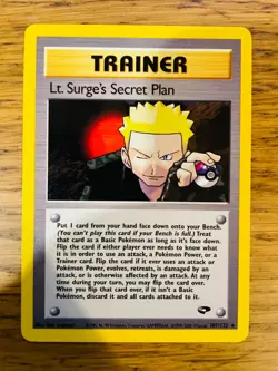 Lt. Surge's Secret Plan (107/132) Rare Gym Challenge Set Pokemon Card! FREE P&P! - Image 2