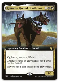 Kunoros, Hound of Athreos (Extended Art) #341 NM Theros Beyond Death Magic MTG - Image 1