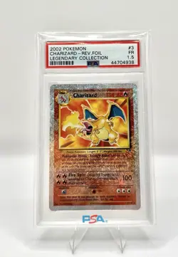 Charizard Reverse Holo Legendary Collections PSA 1.5 Pokemon Card 3/110 - Image 1