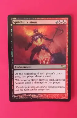 Spiteful Visions NM/LP-EX Foil Shadowmoor Magic MTG Rare Enchantment TCG - Image 1