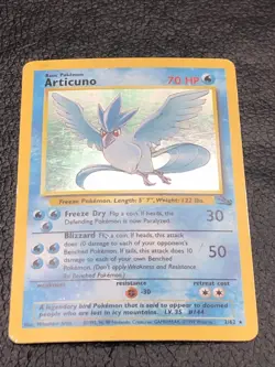 B6 Articuno 2/62 Fossil Unlimited Holo Rare Vintage Pokemon Card - Image 1